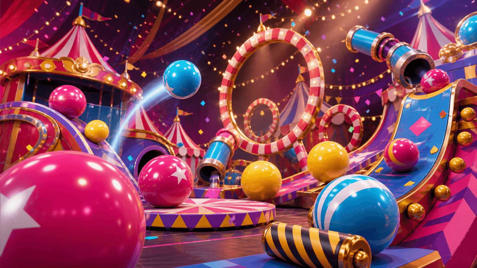 Circus Balls immersive game world