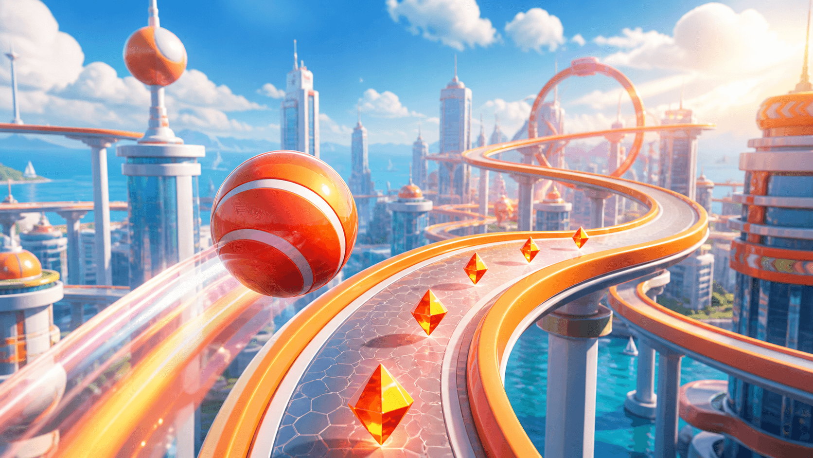 City Ball Run immersive game world
